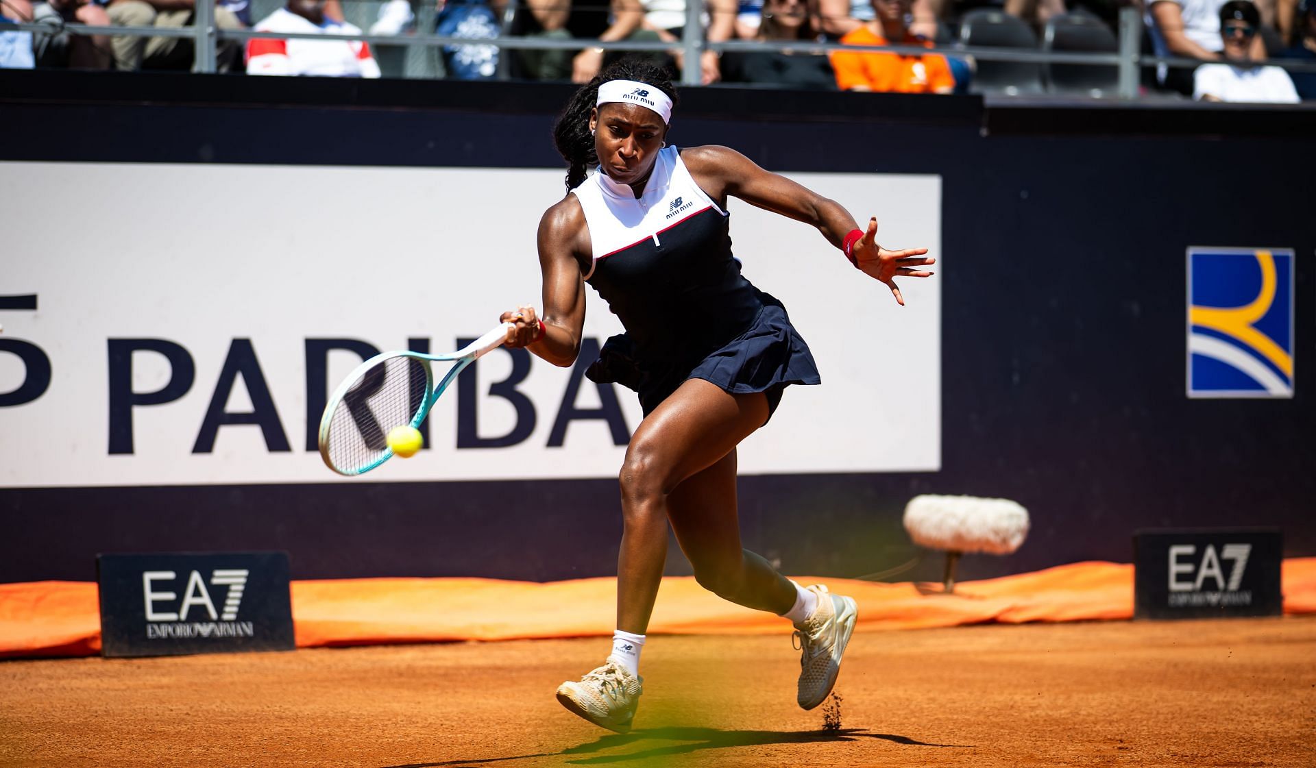 Gauff in action at the 2025 Italian Open (Source: Getty)